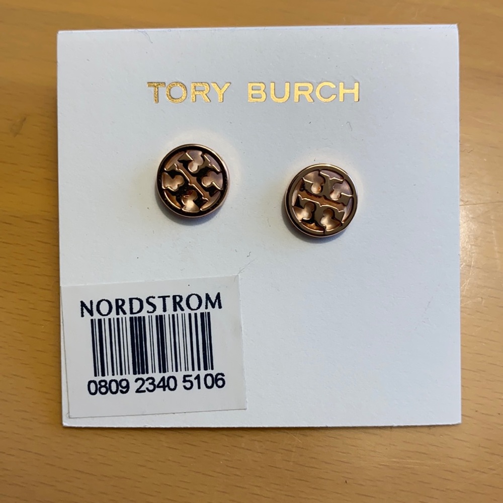 NWT Tory Burch rose gold earrings